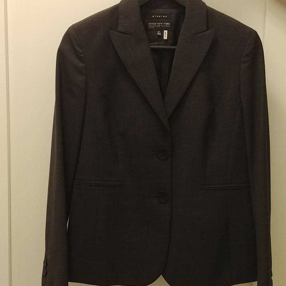 Jones New York Women's Charcoal Stretch Blazer